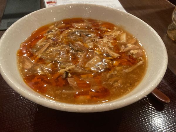 「赤酢酸辣湯麺」@中国料理たけくまの写真