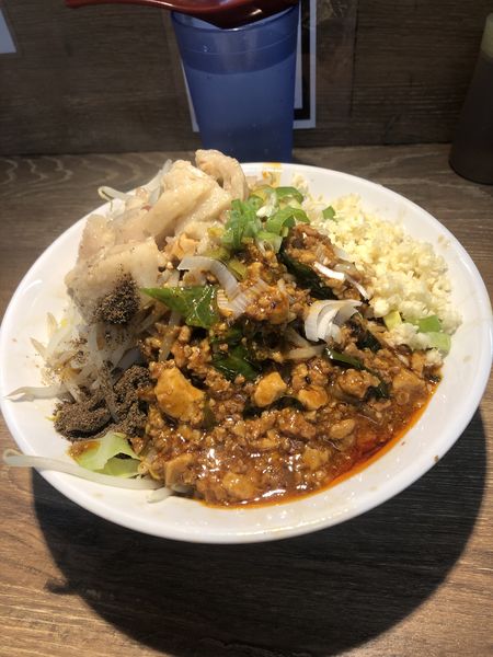 「麻婆ビリー汁無し」@麺屋 浜一の写真