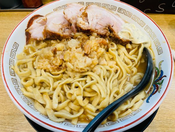 「大豚ダブル 麺375g 豚8枚」@豚山 南船場店の写真