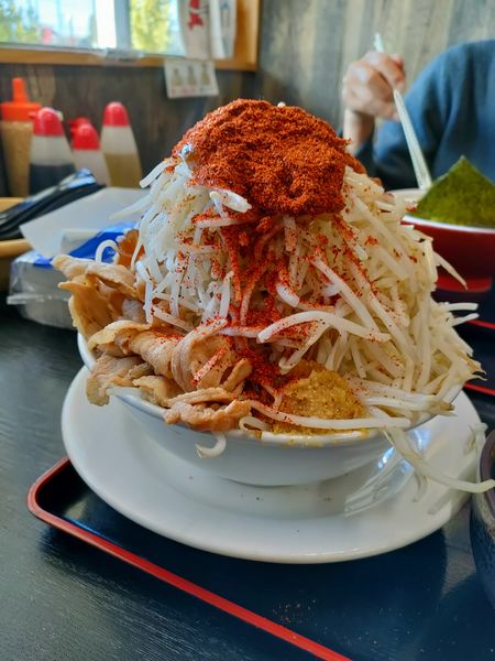 「チャーシュー紅の豚、麺中盛」@らーめん 八幡屋の写真