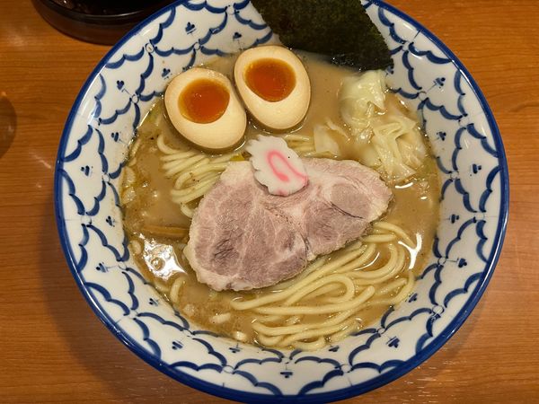 「中華そば＋味玉ワンタン」@麺恋処 いそじの写真