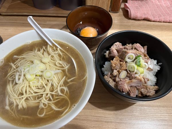 「ランチBセット（中華そば＋TKG）」@自家製麺 伊藤 神田店の写真
