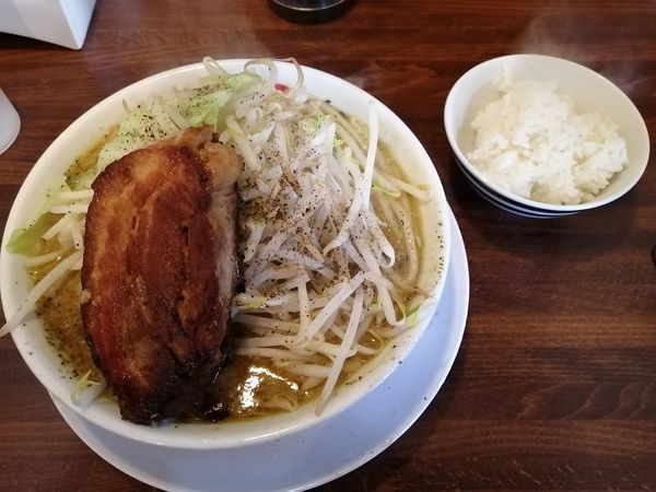 「男気カリー＋野菜増し＋ライス」@まるはち 春日井店の写真