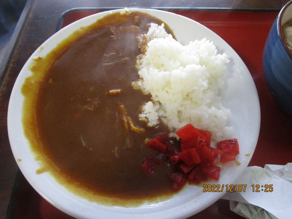 「ミニカレー・ミニ蕎麦のセット 750円」@寿美吉の写真