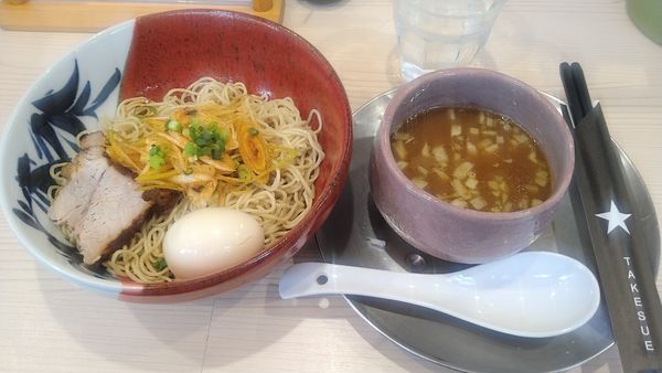「【限定麺】辛ネギ煮干し¥1080+だし味玉¥100-」@ラーメン専科 竹末食堂の写真