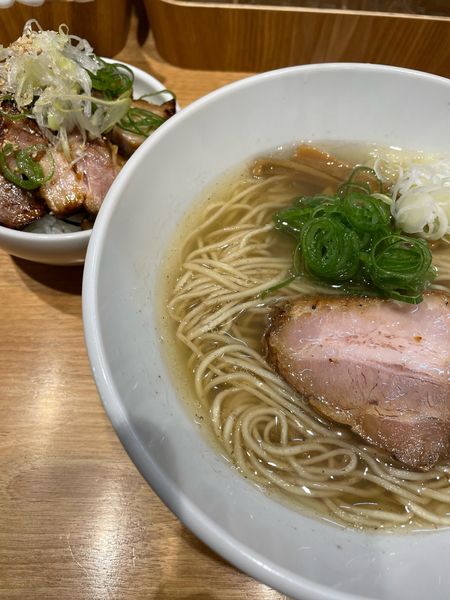 「塩そば チャーシューご飯」@佐々木製麺所の写真