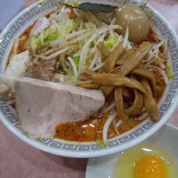 中華そば(小)730円担々変更60円野菜120円生玉子50円