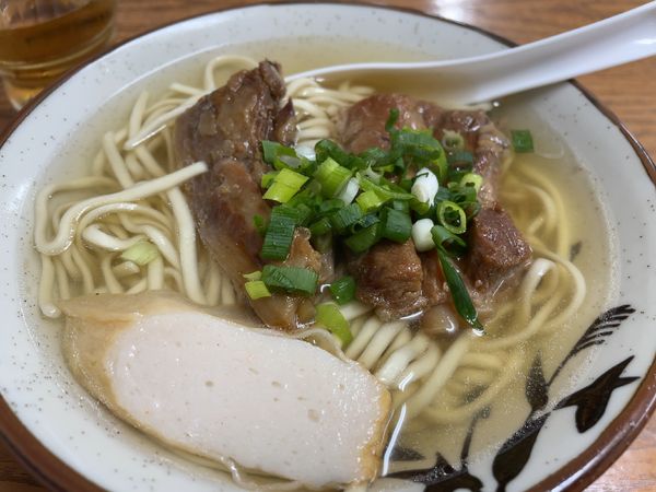 「軟骨そば」@亀かめそばの写真