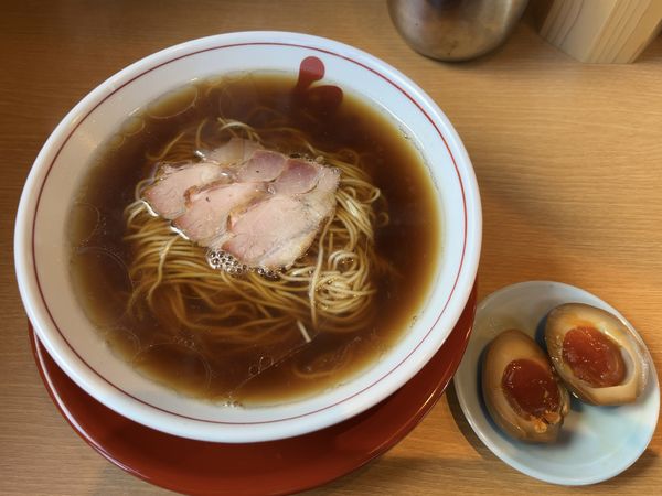 「中華そば＋熟成たまご」@中華そば はし本の写真