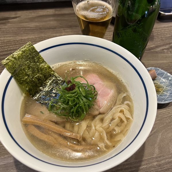 「中華そば【塩】＋ハートランド小瓶」@麺や 麟子鳳雛の写真