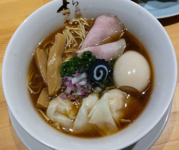 「味玉鯵煮干しそば1000円」@らぁ麺すみ田 山形大野目店の写真