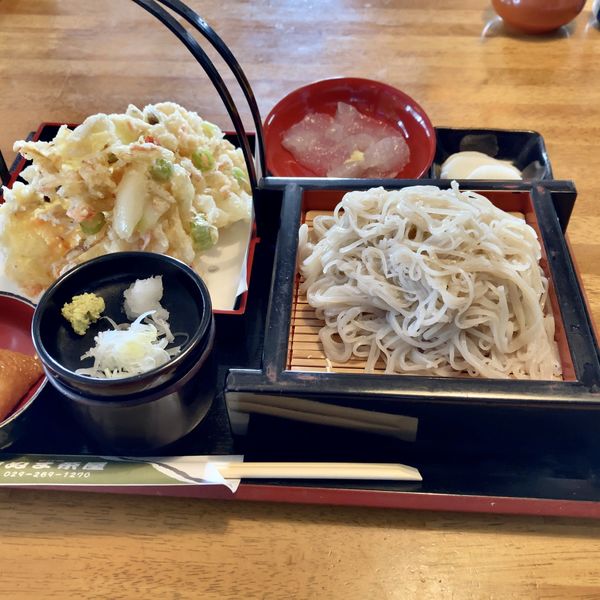 「かき揚げせいろ￥1,200」@ひぬま茶屋の写真