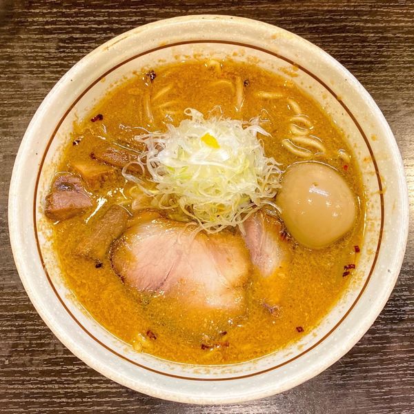 「みそらーめん ¥1,200 比内地鶏の味玉 ¥200」@らーめん颯人の写真