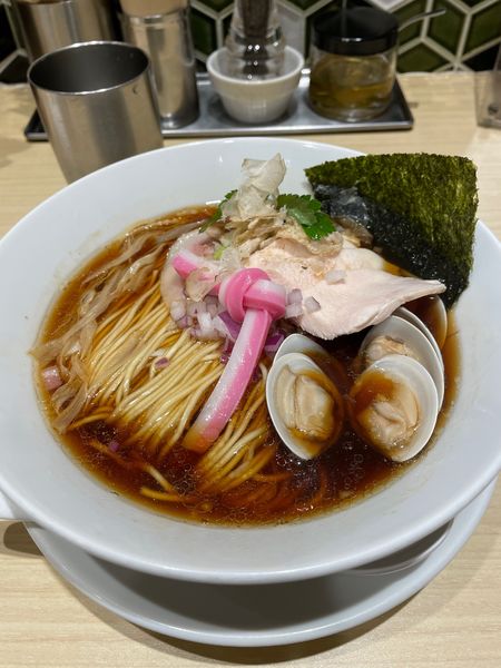 「蛤・鶏・煮干しのトリプル」@むぎとオリーブ 日本橋店の写真
