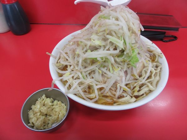 「小ラーメン（７５０円）＋つけ味変更１００円＋しょうが５０円」@ラーメン二郎 ひたちなか店の写真