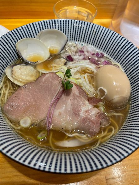 「貝出し麺 味玉入り」@貝だし麺 きた田の写真