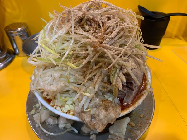 「プチ二郎 辛い奴4倍 ニンニクアブラマシマシ」@ラーメン二郎 八王子野猿街道店2の写真