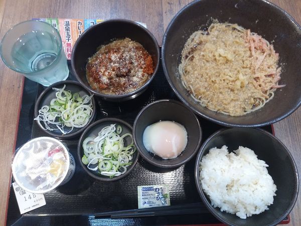 「朝そば(納豆)430円、クーポンでカレールー200円が無料」@ゆで太郎 柏豊四季店の写真