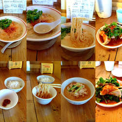 『海老トムカーらーめん+トムヤムゆでギョーザ3個』