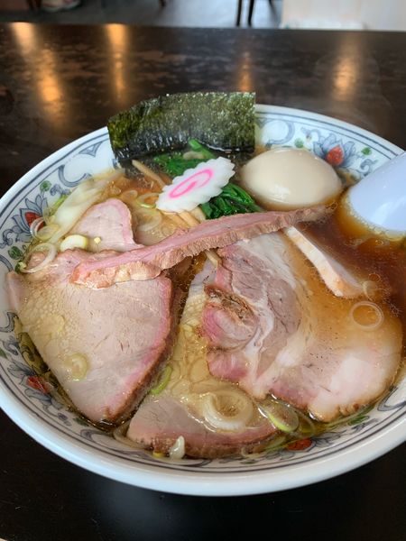 「ワンタンチャーシューメン(味付たまご)」@つむら家の写真