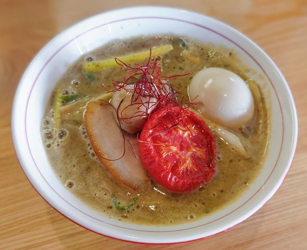 「飛騨ネギと牡蠣の味噌そば※牡蠣のオイル漬け付き【期間·数量限定】」@麺 㐂色の写真