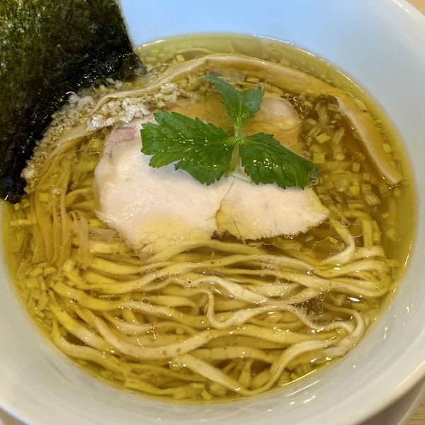 「塩鶏そば」@鶏そばムタヒロ 花小金井店の写真