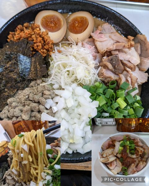 「【限定】味噌にぼしラーメンver＋チャーシュー丼」@麺屋 扇 SENの写真