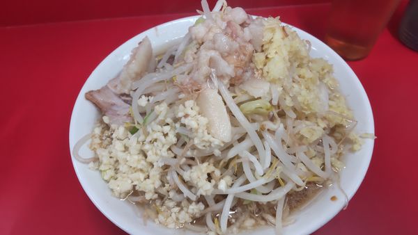 「小ラーメン750円ヤサイ、ニンニク、アブラ、ショウガ」@ラーメン二郎 大宮公園駅前店の写真
