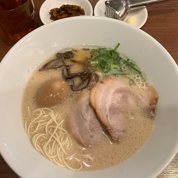 「白丸元味820円半熟煮玉子ｸｰﾎﾟﾝ」@博多一風堂 千葉店の写真