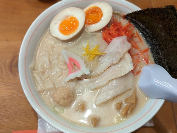 「限定きたかた貝白湯　冬至」@別邸三く 中華蕎麦 萃の写真