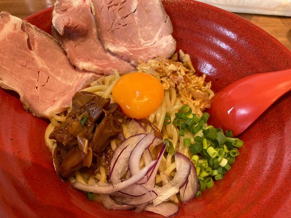 「まぜそば+追飯+ラーメンウォーカー味玉サービス券」@麺や 柚葉の写真