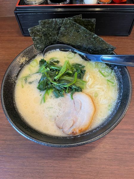 「豚骨ラーメン・塩・細麺 720円」@豚骨らーめん 灯火の写真