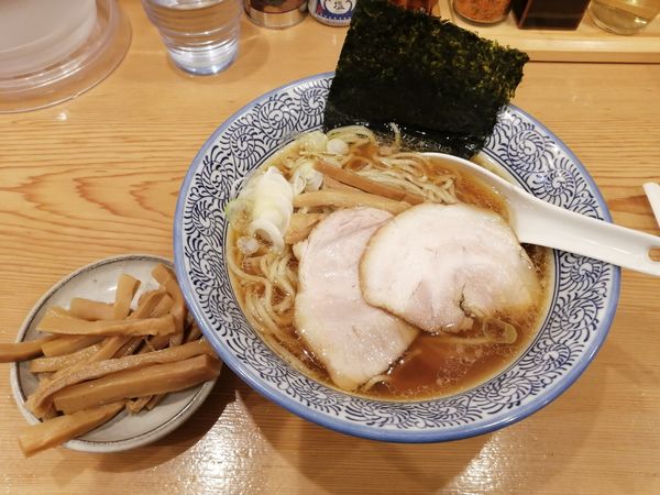 「中華そば　　850円　メンマ　150円」@中華そば 笑歩の写真