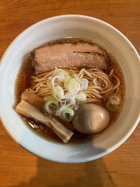 「らーめん原点1000円（薄+煮玉子）+ランチ豚丼220円」@人類みな麺類 東京本店の写真
