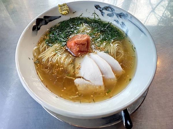 「大葉香る梅塩らーめん」@ZUND-BARの写真