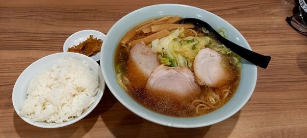 「ラーメン大盛・得セット」@らーめん田丸 元住吉店の写真