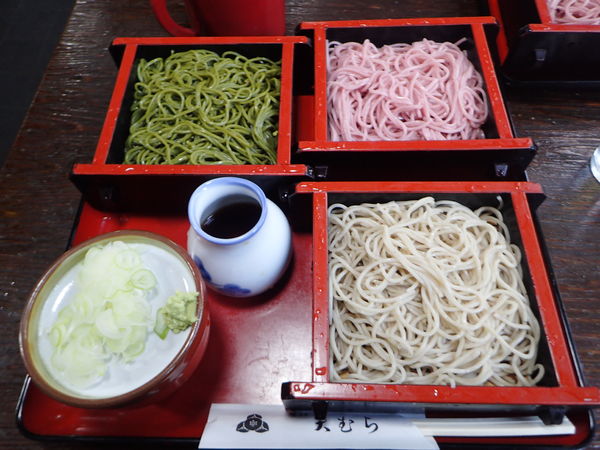 「三色そば(1000円)」@そば処 大むらの写真