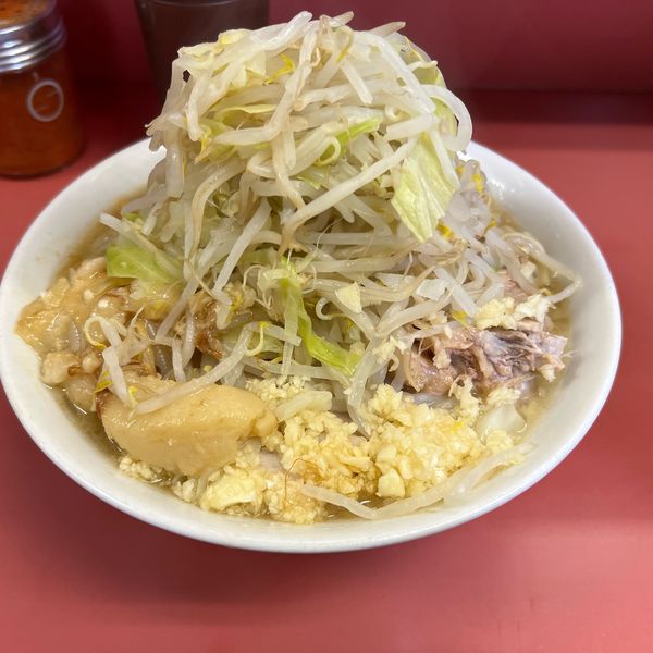 「小ラーメン　味つけタマゴ」@ラーメン二郎 ひばりヶ丘駅前店の写真