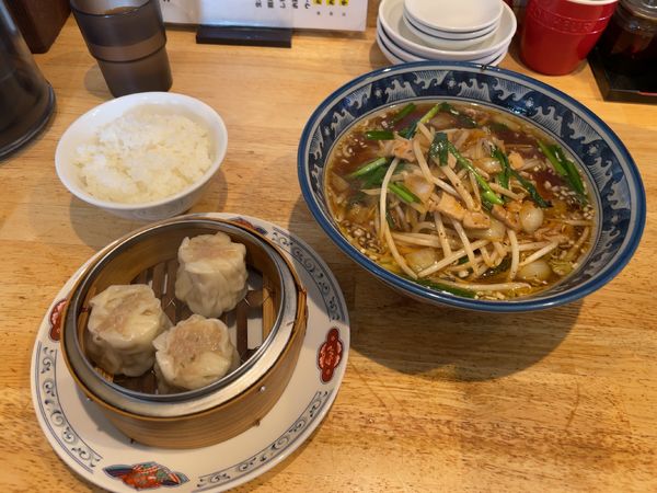 「山水麺(780円)+ランチセット(300円)」@大衆中華 山水の写真