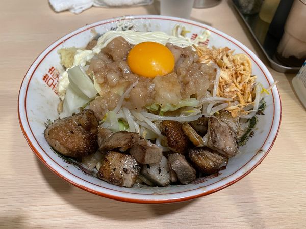 「汁なし + うずら」@自家製麺 まさきの写真