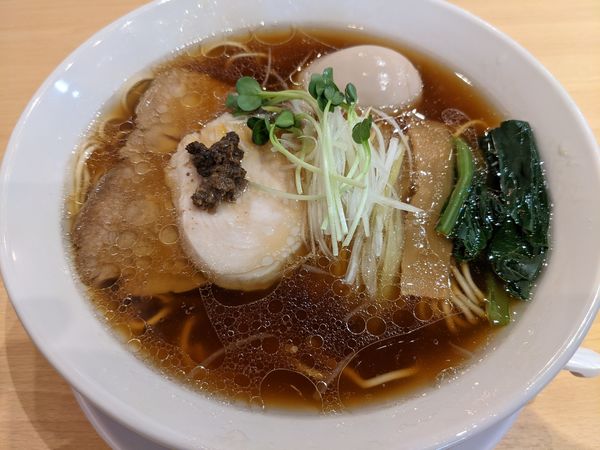 「ポルチーニ香る味玉中華そば」@メンドコロ天鳳の写真