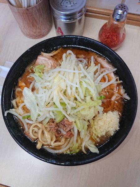 「みそラーメン 900円 麺半分 野菜少なめ」@ラーメン二郎 京成大久保店の写真