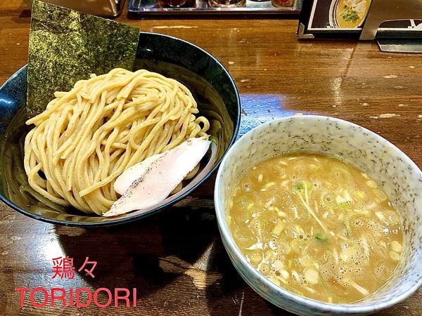 「鶏つけ麺　醤油（900円）中盛」@鶏々 TORIDORIの写真