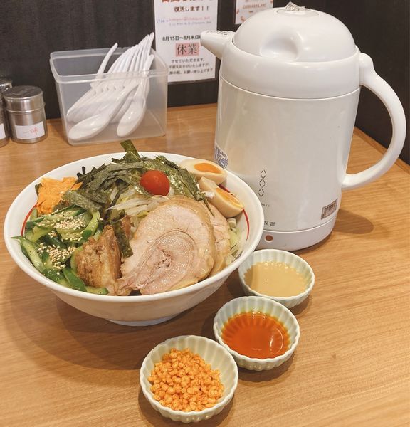 「【夏季限定】冷めん(ごまだれ)「全部」＋豚券」@ちばから 蒲田店の写真