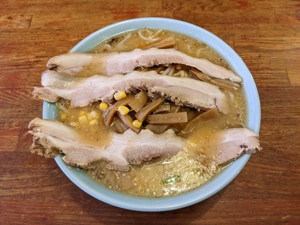 「みそチャーシューメンマ（650円＋400円＋100円）」@サッポロラーメン羆 由良店の写真
