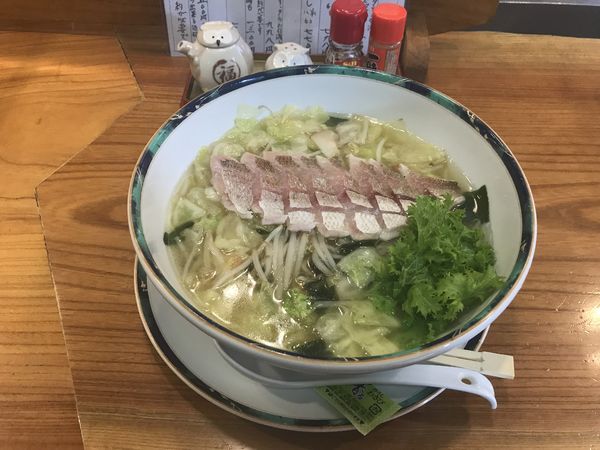 「天然真鯛の麺（塩）」@割烹 京枡の写真