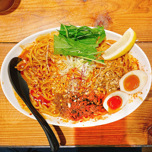 「汁なし担々麺＋煮玉子」@RAMEN TOMIRAIの写真