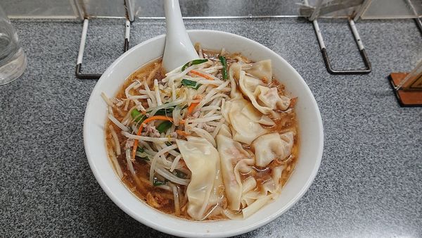 「もやしワンタン麺」@中華麺店 喜楽の写真