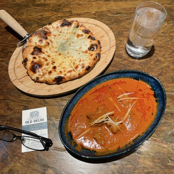 「マトンローガンジョシュとゴルゴンゾーラ入りチーズナン」@OLD DELHIの写真