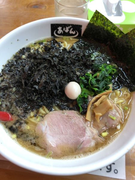 「岩のりラーメン(大盛り)」@横浜ラーメン あばん 上尾西口駅前店の写真